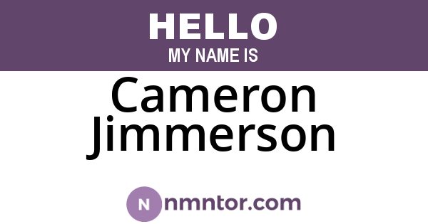 Cameron Jimmerson
