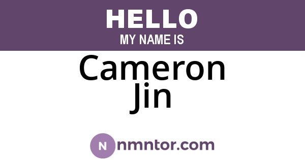 Cameron Jin