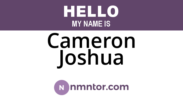 Cameron Joshua