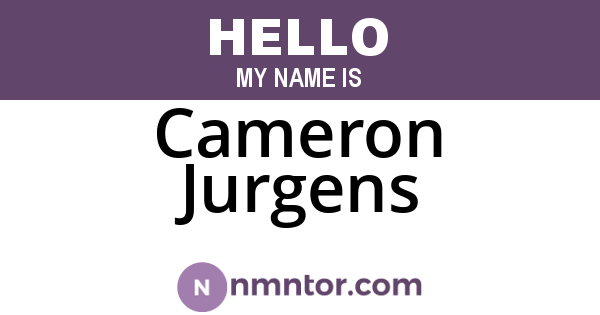 Cameron Jurgens