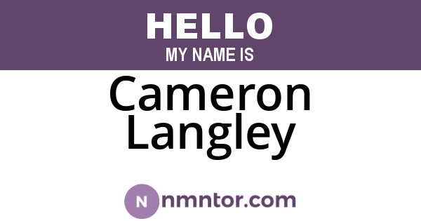 Cameron Langley