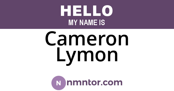 Cameron Lymon