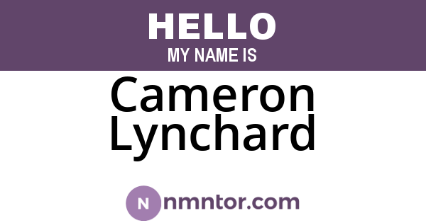 Cameron Lynchard