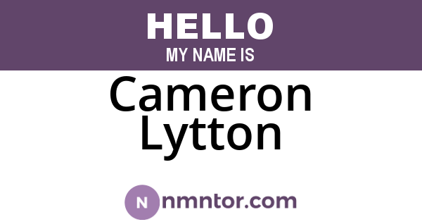 Cameron Lytton