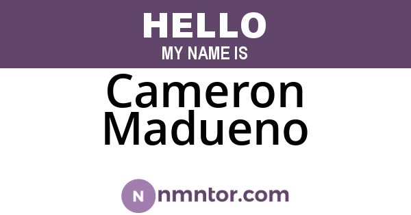 Cameron Madueno