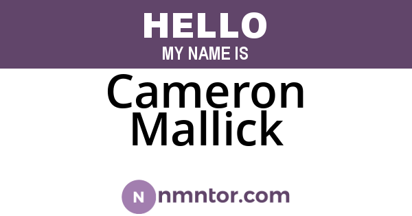 Cameron Mallick