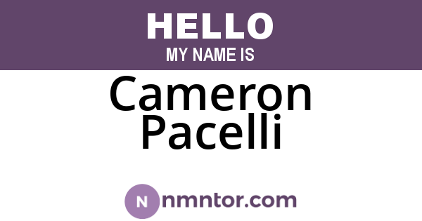 Cameron Pacelli