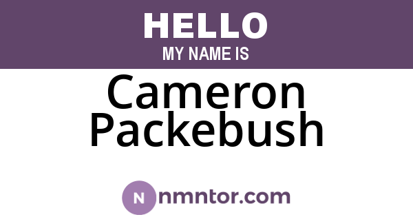 Cameron Packebush