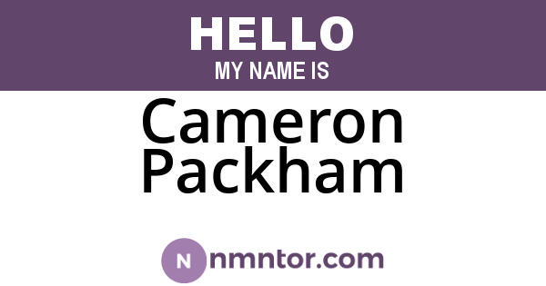 Cameron Packham