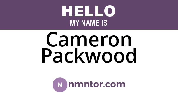 Cameron Packwood