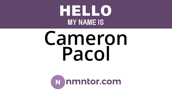Cameron Pacol