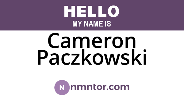 Cameron Paczkowski