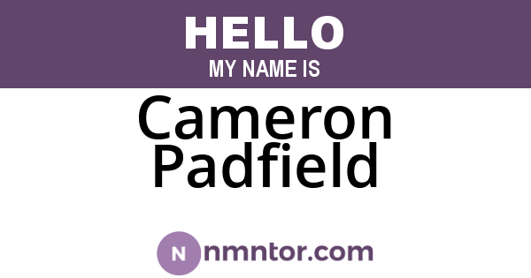 Cameron Padfield