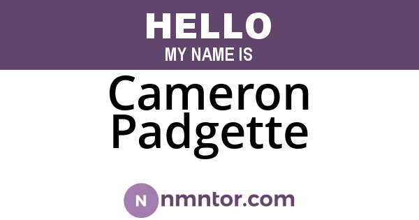 Cameron Padgette