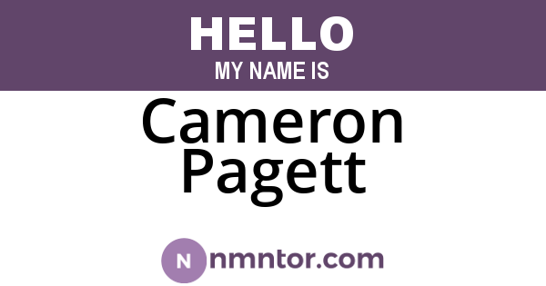 Cameron Pagett