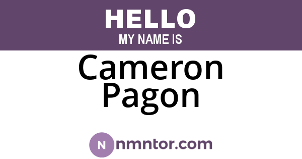 Cameron Pagon