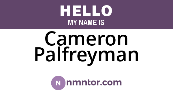 Cameron Palfreyman