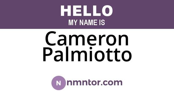 Cameron Palmiotto