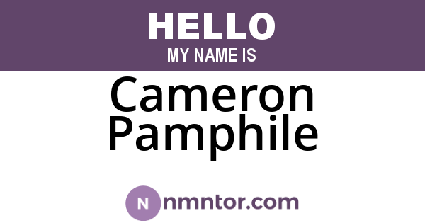 Cameron Pamphile