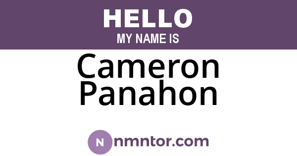 Cameron Panahon