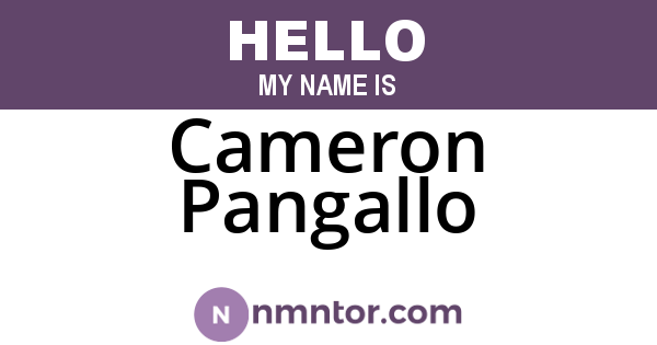 Cameron Pangallo