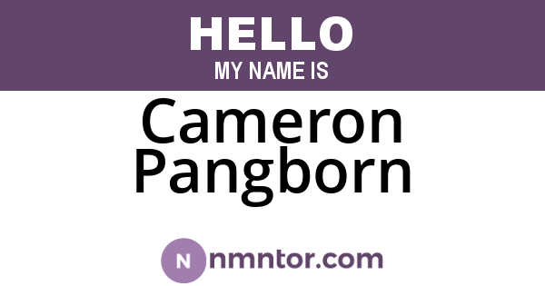 Cameron Pangborn