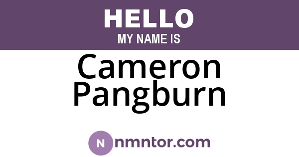 Cameron Pangburn