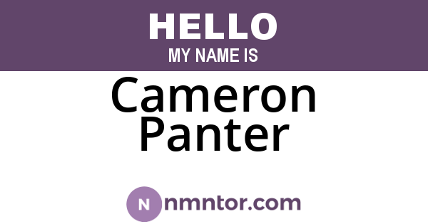 Cameron Panter