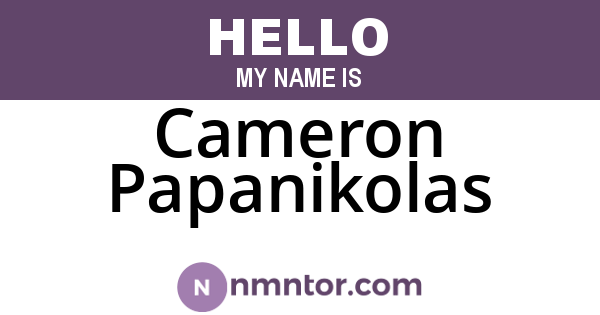 Cameron Papanikolas