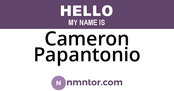 Cameron Papantonio