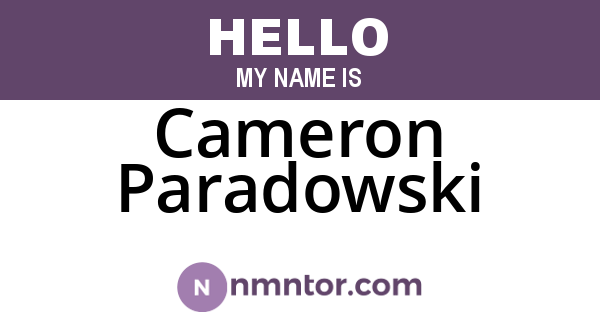 Cameron Paradowski