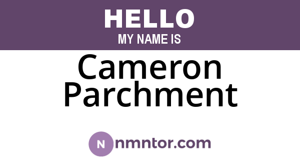 Cameron Parchment