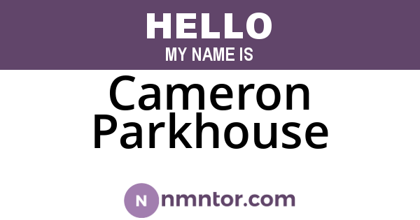 Cameron Parkhouse