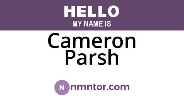Cameron Parsh