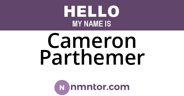 Cameron Parthemer