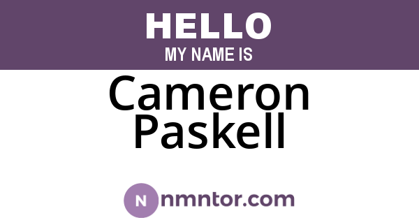 Cameron Paskell