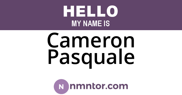 Cameron Pasquale
