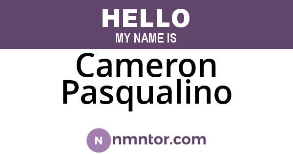 Cameron Pasqualino