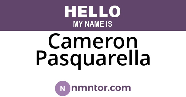 Cameron Pasquarella