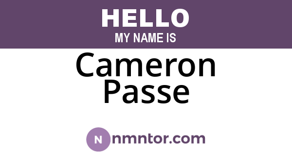 Cameron Passe