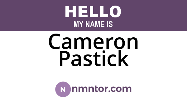 Cameron Pastick