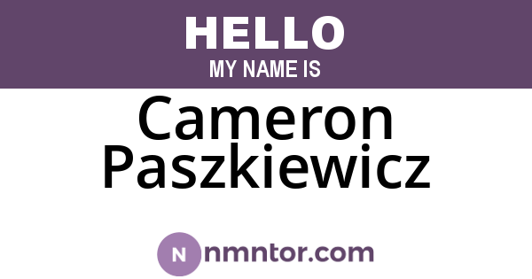 Cameron Paszkiewicz