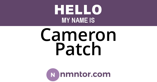 Cameron Patch