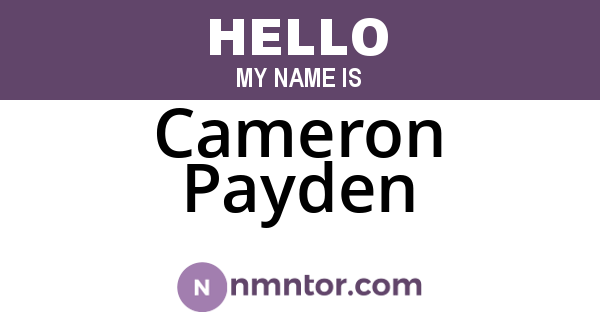 Cameron Payden