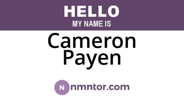 Cameron Payen