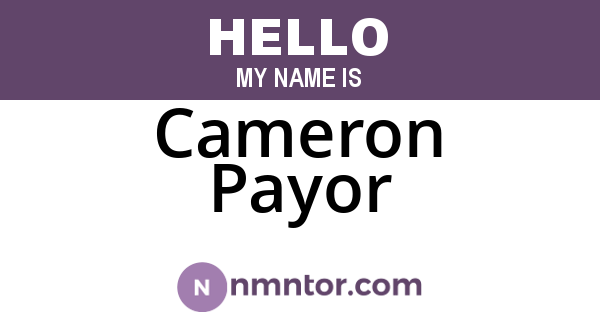 Cameron Payor