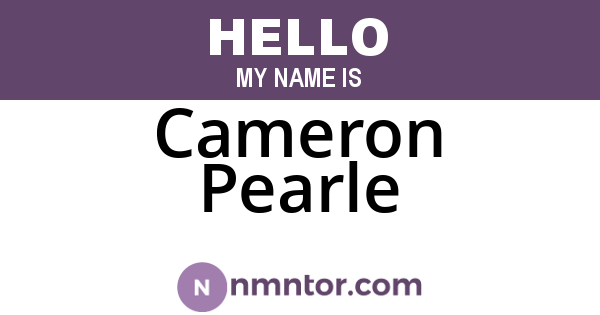 Cameron Pearle