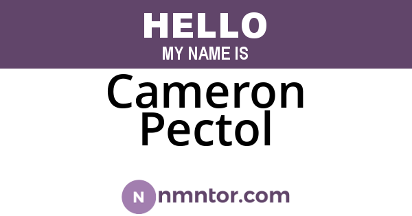 Cameron Pectol