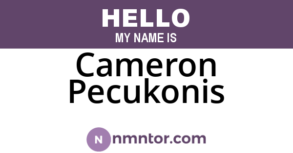 Cameron Pecukonis
