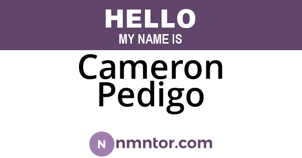 Cameron Pedigo